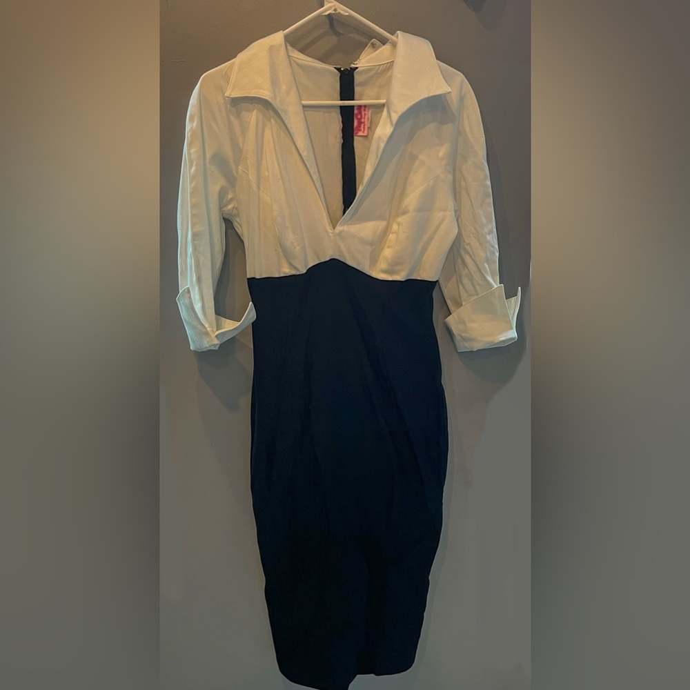 Pinup Couture - black and white wiggle